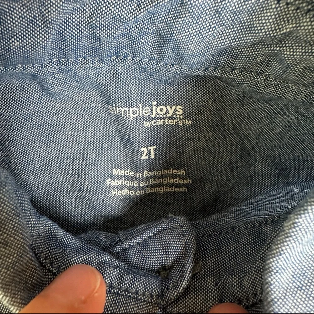 Carter’s long sleeve denim shirt and pant set bundle size 2T